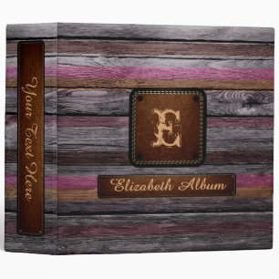Vintage Wood Elegant Album Leather Look #25 Binder