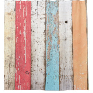 Vintage Wood: Multicolored Cracked Texture.