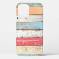 Vintage Wood: Multicolored Cracked Texture.