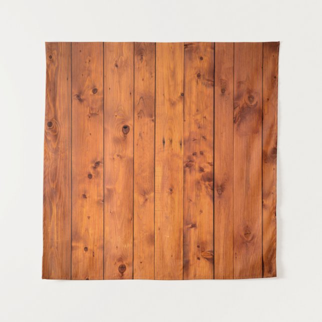 Vintage wood texture wooden wall tapestry (Front)