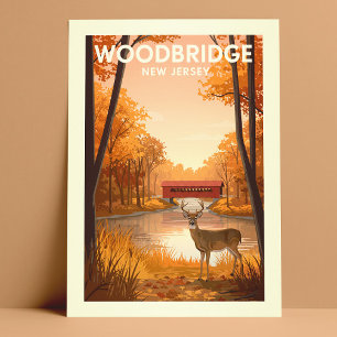 Vintage Woodbridge New Jersey Postcard