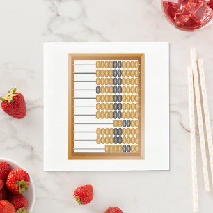 Vintage Wooden Abacus Classic Counting Tool  Napkin