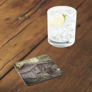 Vintage Wooden Grist Mill Photo Coaster