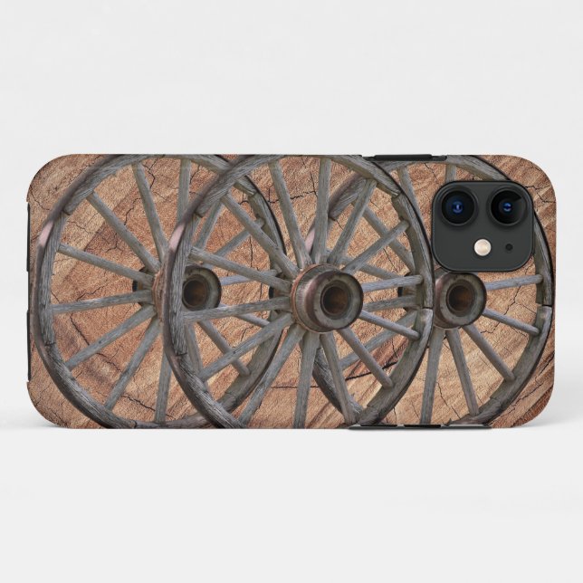 Vintage Wooden Wagon Wheels Case-Mate iPhone Case (Back (Horizontal))