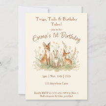 Vintage woodland birthday