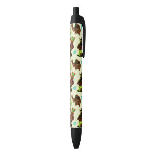 Vintage Woodland Bunny Rabbit Forest Watercolor Black Ink Pen