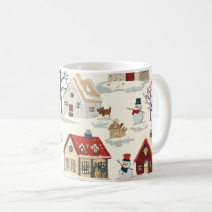 Vintage Woodland Christmas Pattern (11) Coffee Mug