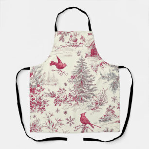 Vintage Woodland Christmas Pattern (17) Apron