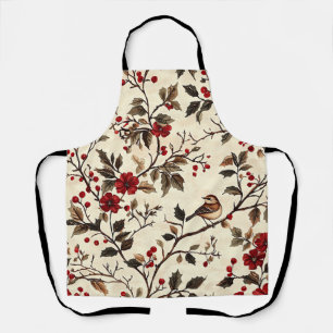 Vintage Woodland Christmas Pattern (22) Apron