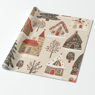 Vintage Woodland Christmas Pattern (4) Wrapping Paper