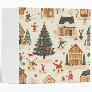 Vintage Woodland Christmas Pattern (8) Binder
