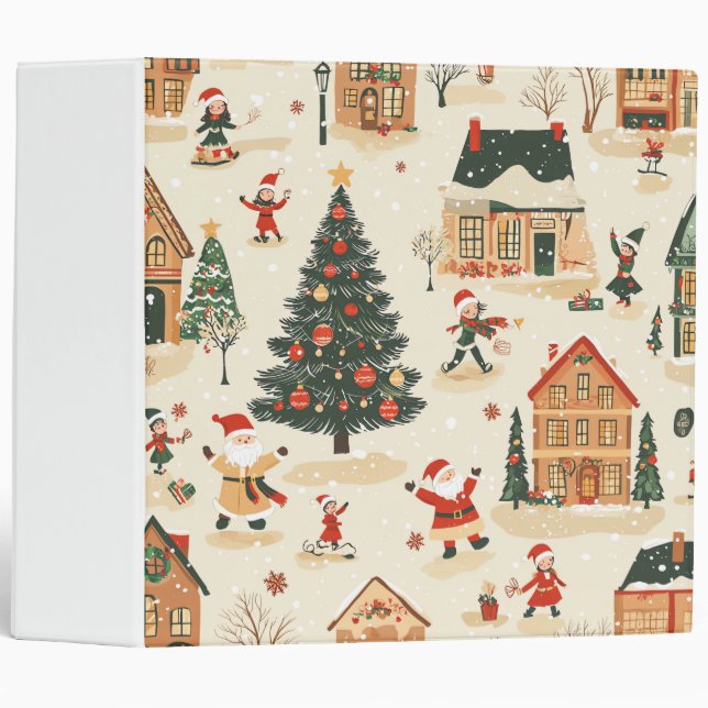 Vintage Woodland Christmas Pattern (8) Binder (Front/Spine)