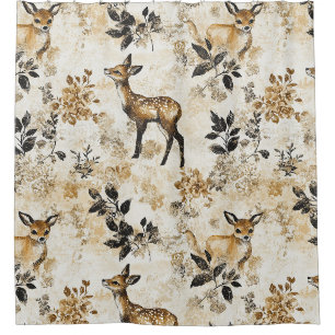 Vintage Woodland Deer Pattern