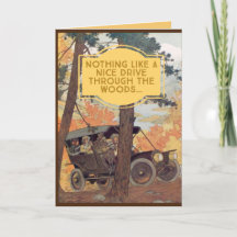 Vintage Woodland Happy Halloween Card