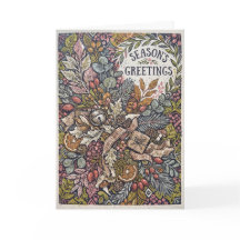 Vintage Woodland Seasons Greetings