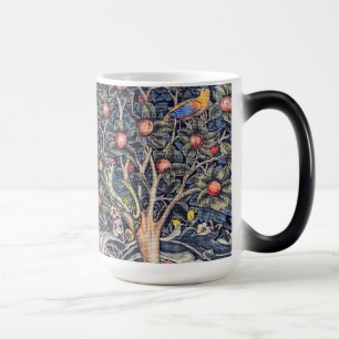 Vintage Woodpecker Floral Tapestry William Morris Magic Mug