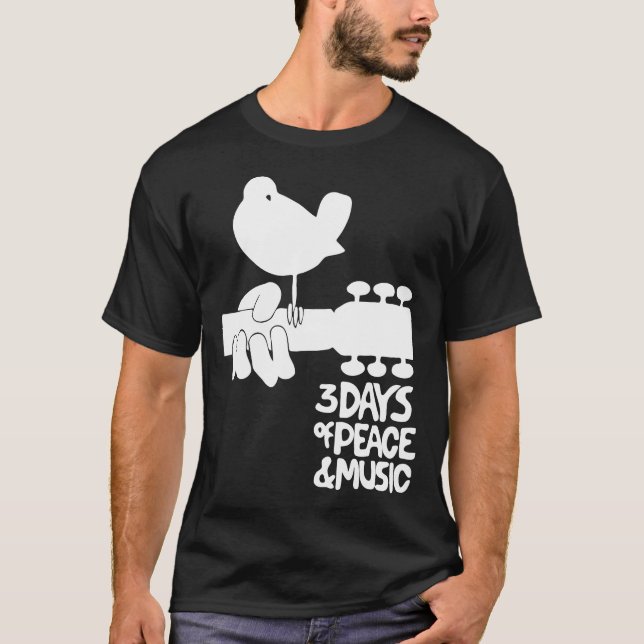 Vintage Woodstock Dark Music Fest T-Shirt (Front)