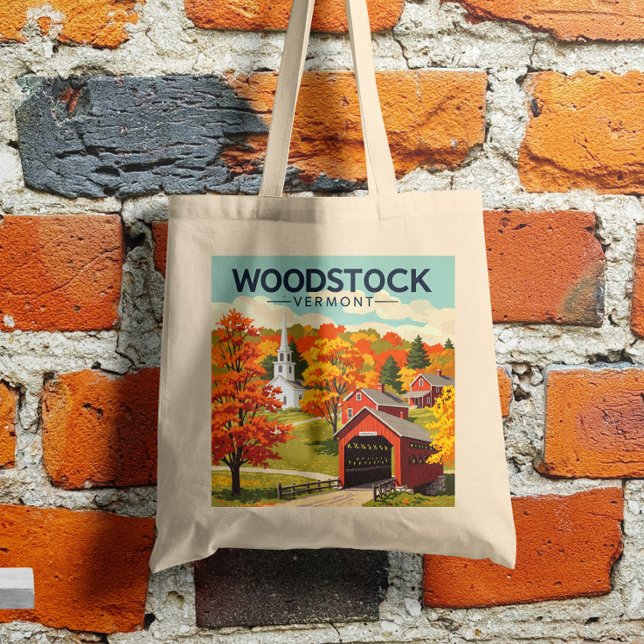 Vintage Woodstock Vermont Tote Bag (Creator Uploaded)