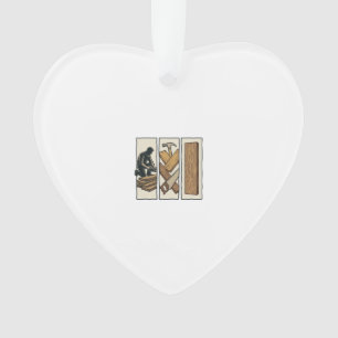 Vintage Woodworking Tools Engraving T-Shirt Design Ornament