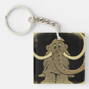 Vintage Woolly Mammoth Keychain
