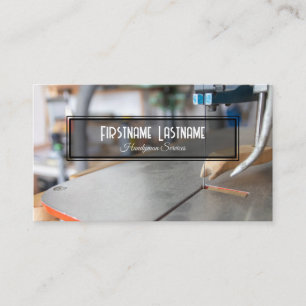 Vintage work bench rustic tools handyman services business card