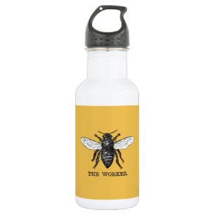 Vintage Worker Bee Illustration Art 532 Ml Water Bottle