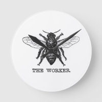 Vintage Worker Bee Illustration Art