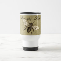 Vintage Worker Bee Insect Illustration Antique