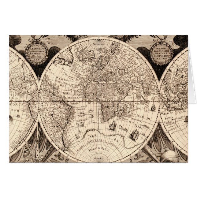 Vintage World Map (Front Horizontal)