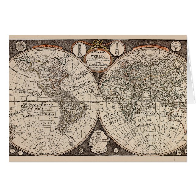 Vintage World Map (1766) (Front Horizontal)