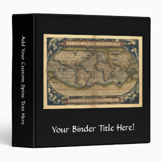 Vintage World Map Atlas Historical Design Binder