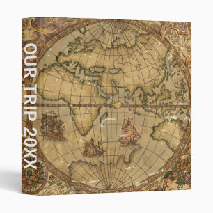 Vintage World Map Binder