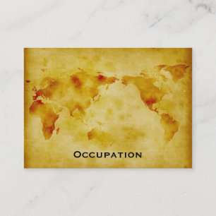 Vintage World Map Business Card