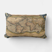 Vintage World Map by Abraham Ortelius 1564