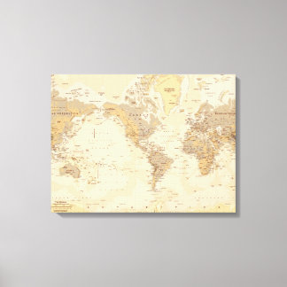 Vintage World Map Canvas Print