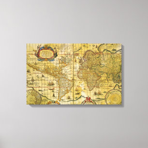 Vintage World Map Canvas Print