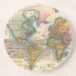 Vintage World Map Coaster