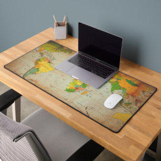 Vintage World Map  Desk Mat