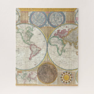 Vintage WORLD MAP Jigsaw Puzzle
