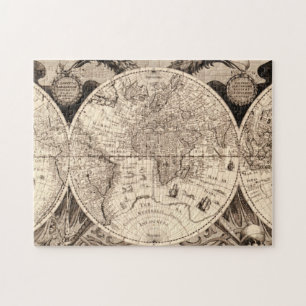 Vintage World Map Jigsaw Puzzle