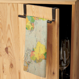 Vintage World Map Kitchen Towel