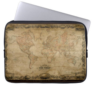 Vintage World Map Laptop Sleeve
