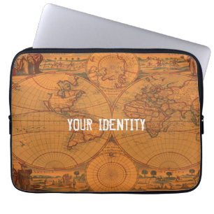 Vintage World Map Laptop Sleeve