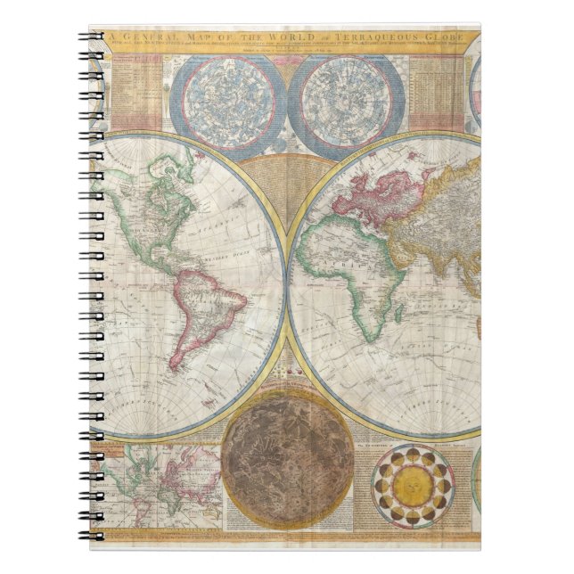 Vintage WORLD MAP Notebook (Front)