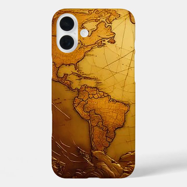 Vintage World Map Phone Case (Back)