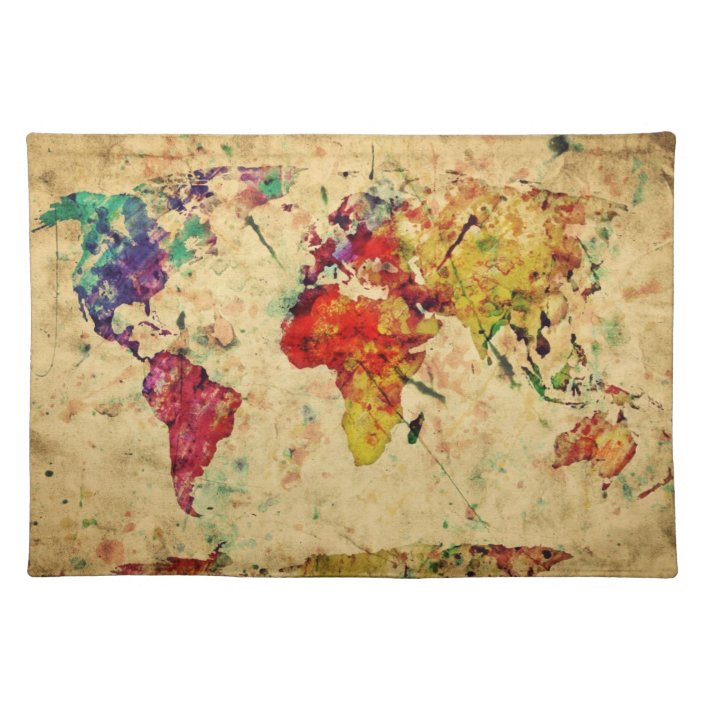 Vintage World Map Placemat Zazzle Ca   Vintage World Map Placemat R5e1e52e09ac1495ea68b549551c7bbac 2cfku 8byvr 704 