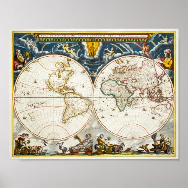 Vintage World Map Poster (Front)