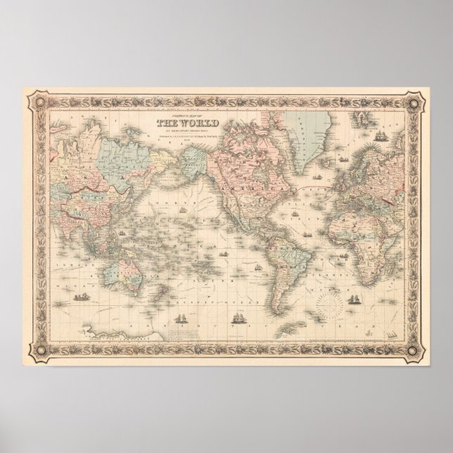Vintage World Map Poster (Front)