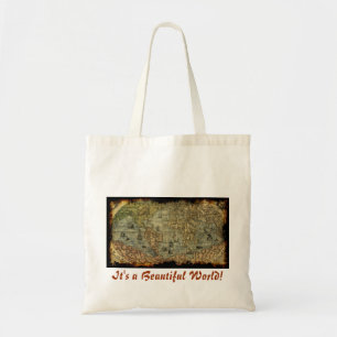 Vintage World Map Tote Bag