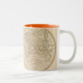 Vintage World Map Two-Tone Coffee Mug